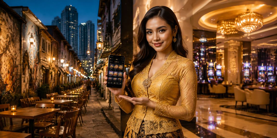 Permainan kasino di Penang melalui aplikasi dengan pakaian kebaya